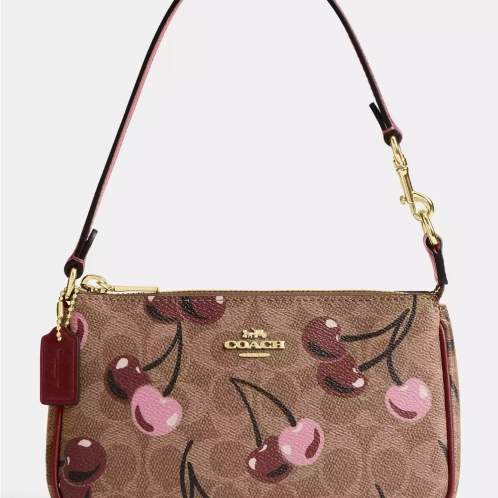 Coach Signature Canvas Cherry Print Nolita 19